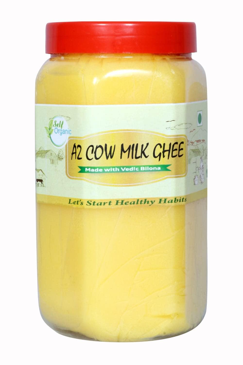 Self Organic Self Organic Pure Fresh A2 Cow Milk Ghee Made with Vedic Bilona Method (900 Gram)