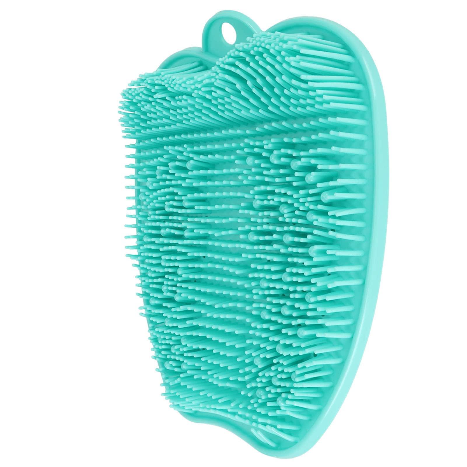 Kufoo Shower Foot Scrubber, Silicone Feet Cleaner Fruit Shape Anti Slip for Bathroom (Green)