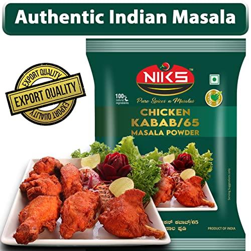 NIKS NIKS Chicken Kabab/65 Masala Powder | Pure Spices N Masalas | 500 Grams | Natural Ingredients | No Added Colour, Flavours & Preservatives