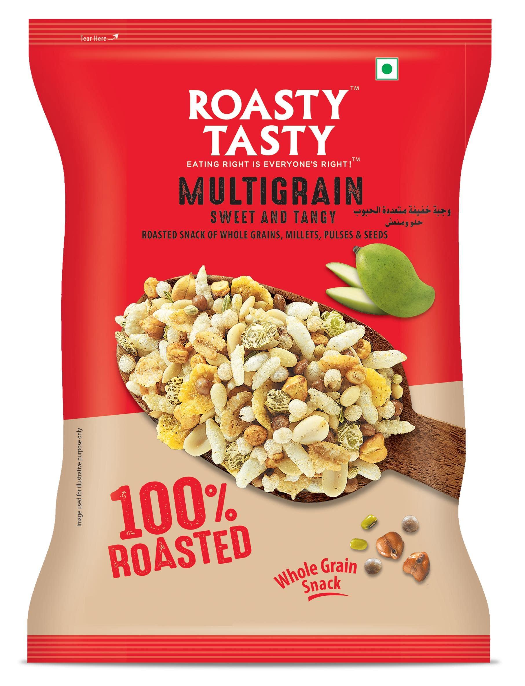 Roasty Tasty Roasty Tasty Roasted Snacks Millet Namkeen Combo - Palm Oil Free - Trans-fat-free Snacks - Non Fried Diet Mixture Items - Healthy Snacks Made with Millets Combo Value Pack - 200g each x 5 flavours - 1kg value pack