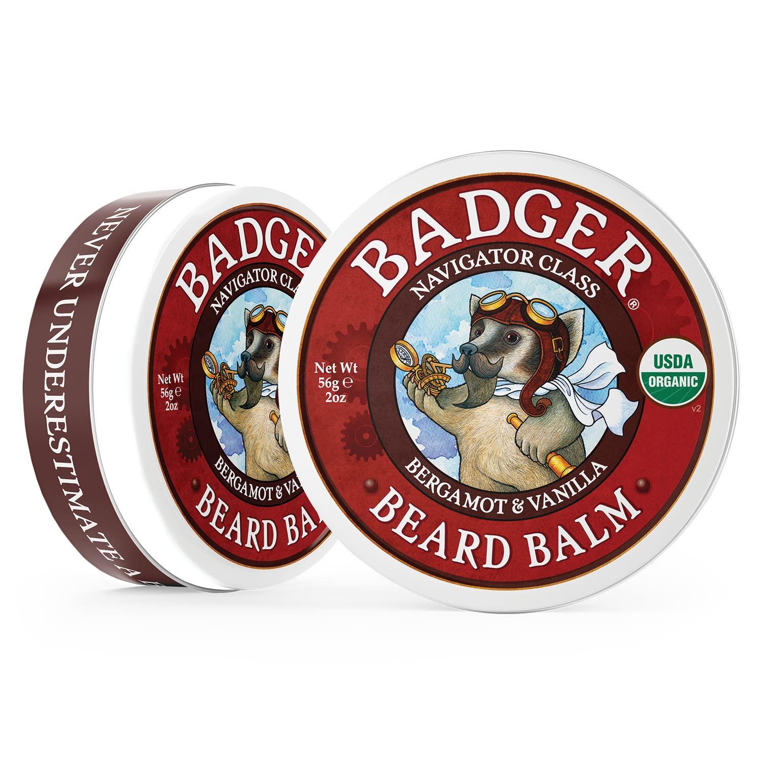 Badger Badger Balm - Beard Balm - Navigator Class Man Care - 2oz