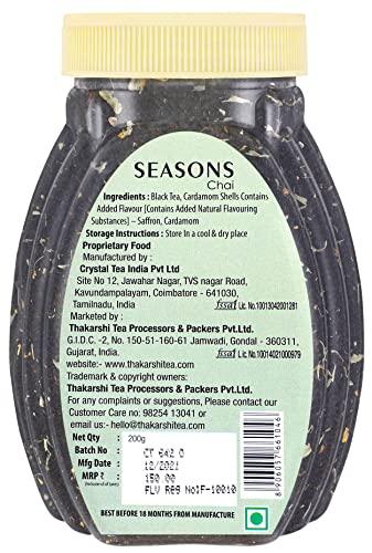 Thakarshi Tea Seasons Shahi Kesar With Elaichi 200g | Premium Black Tea | Elaichi Tea | Kesar Flavour