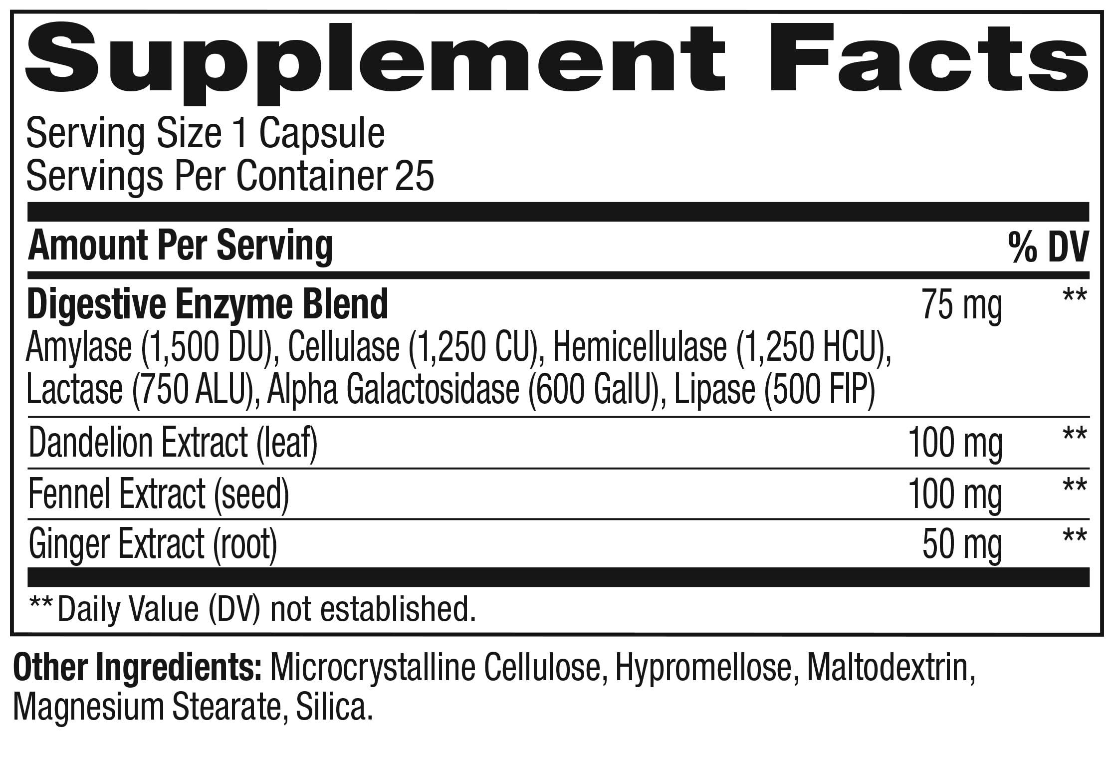 OLLY Olly Beat The Bloat Reduces Belly Bloat, 25 Capsules