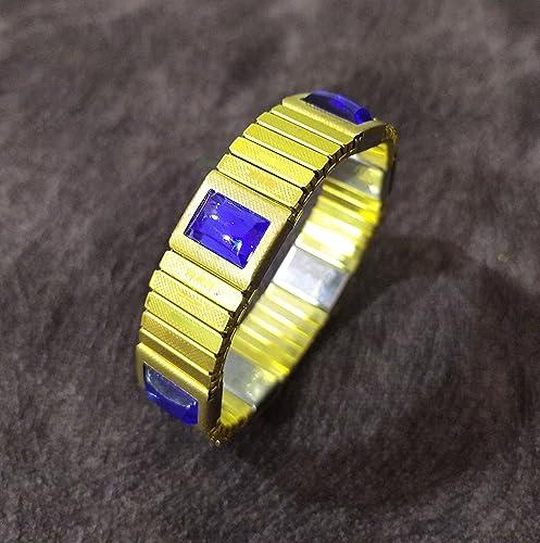 jyoti watch fashion Blood Pressure Metal Chain Stretchable Bracelet Wrist Jewellery For Men Women 6 High Power Magnet Energy Maintain Blood Circulation Therapy BP Moniter Blue Stone