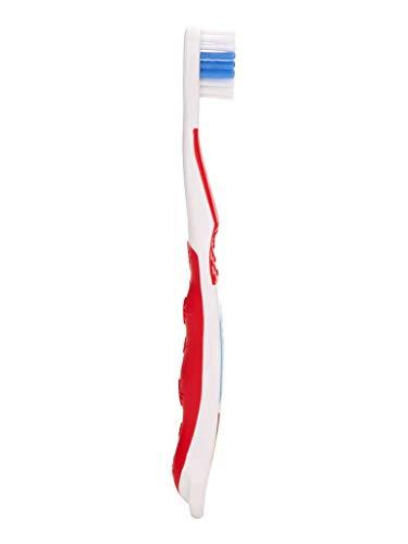 Mee Mee Mee Mee Easy Grip Baby Toothbrush | Soft Bristles Baby Tooth Brush with Easy Grip for Baby & Kids above 1 year (Pack of 3, Red)