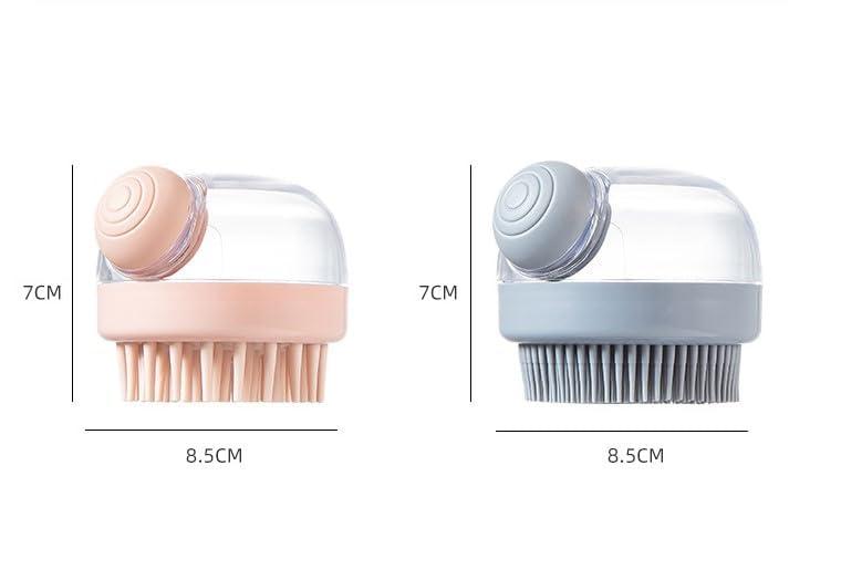NEXO JWEL ENTERPRISE NEXO JWEL ENTERPRISE Hair Scalp Massager Exfoliator Shampoo Brush with Silicone Bristles Body Wash Soap Dispenser Soft Bristles