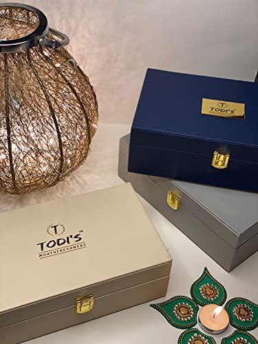 TODIS Todis Blue Luxury Box, Corporate Gift Hamper, Traditional and Tasty Indian Mouth Freshener, After-Meal Digestive Snack without Supari, Hygienically Packed.