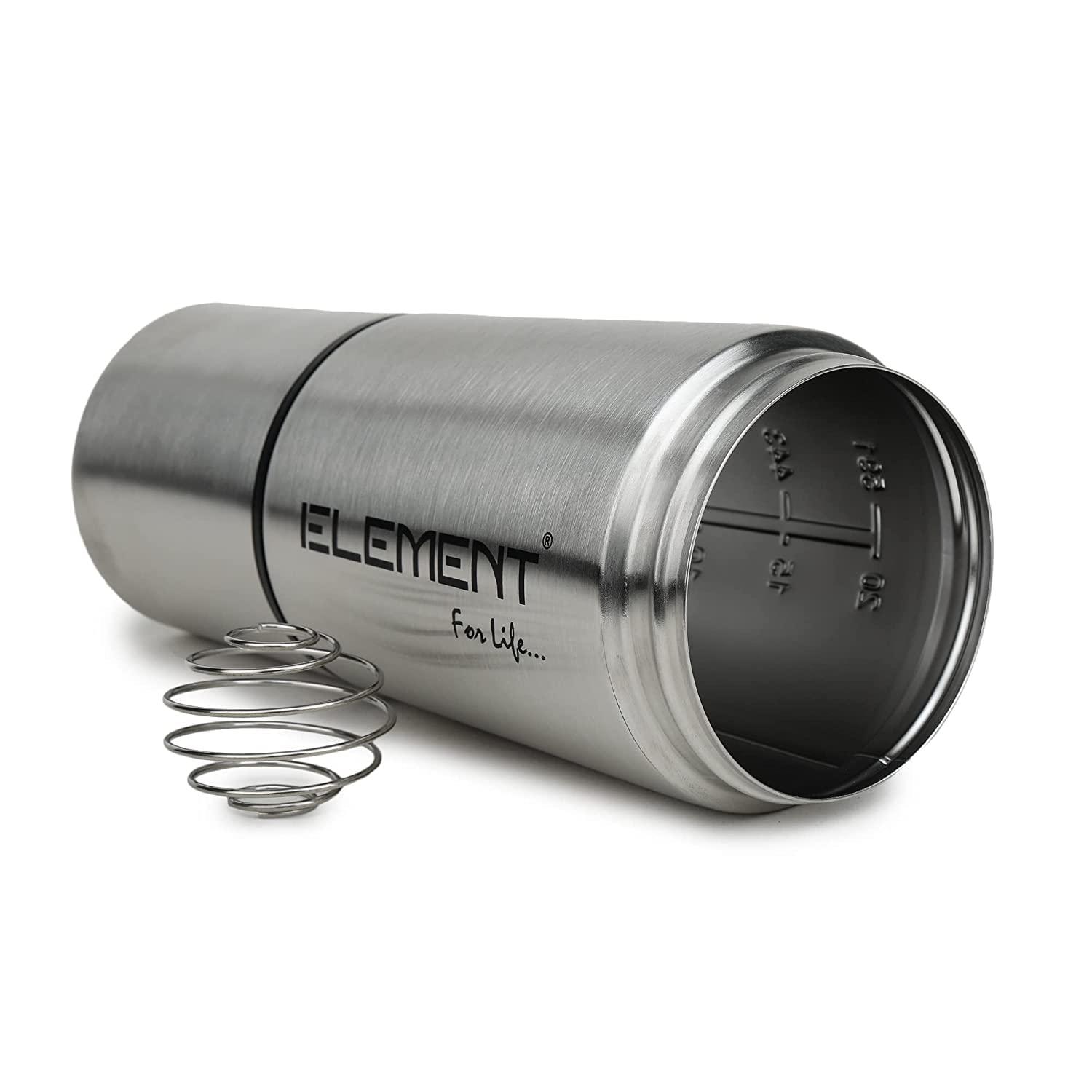 Upheavel Upheavel ELEMENT Protein Shakes Smoothies Supplements Gym Steel Shaker Bottle, Set of 1, Black, 750ml