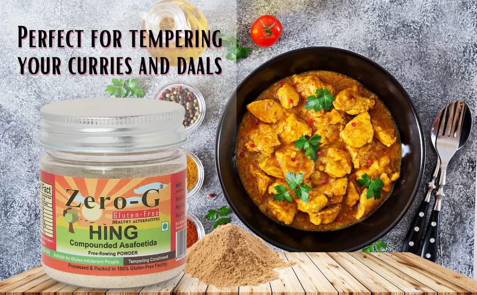 ZERO - G Zero-G Gluten Free Pure Hing (2 Pack combo) - Asafoetida Powder | Hing Powder | Strong Aromatic Hing | Free Flowing | Pure and Natural Hing - 50 Gram Each