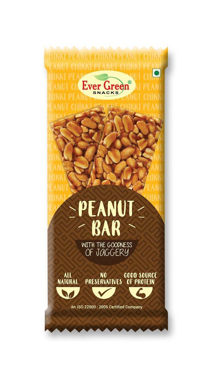 EVERGREEN SNACKS Evergreen Snacks - Peanut Chikki Bar - (30gm X 10pcs)