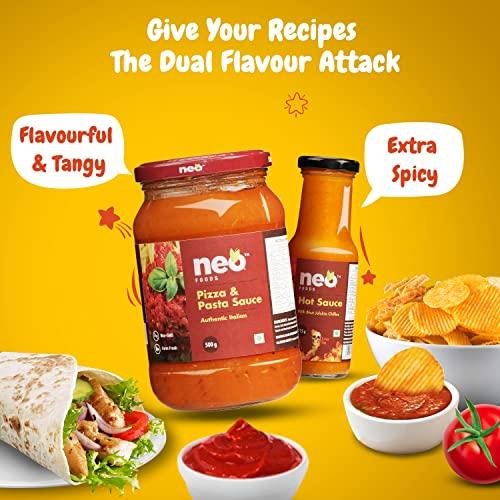 Neo Neo Pizza Pasta Sauce 500g Jar I For Pizza, Pasta & Snacks I Farm Fresh, Natural Ingredients I Non GMO, 100% Vegan l Authentic Italian l Make delicious Pizza and Pasta at home (500g)