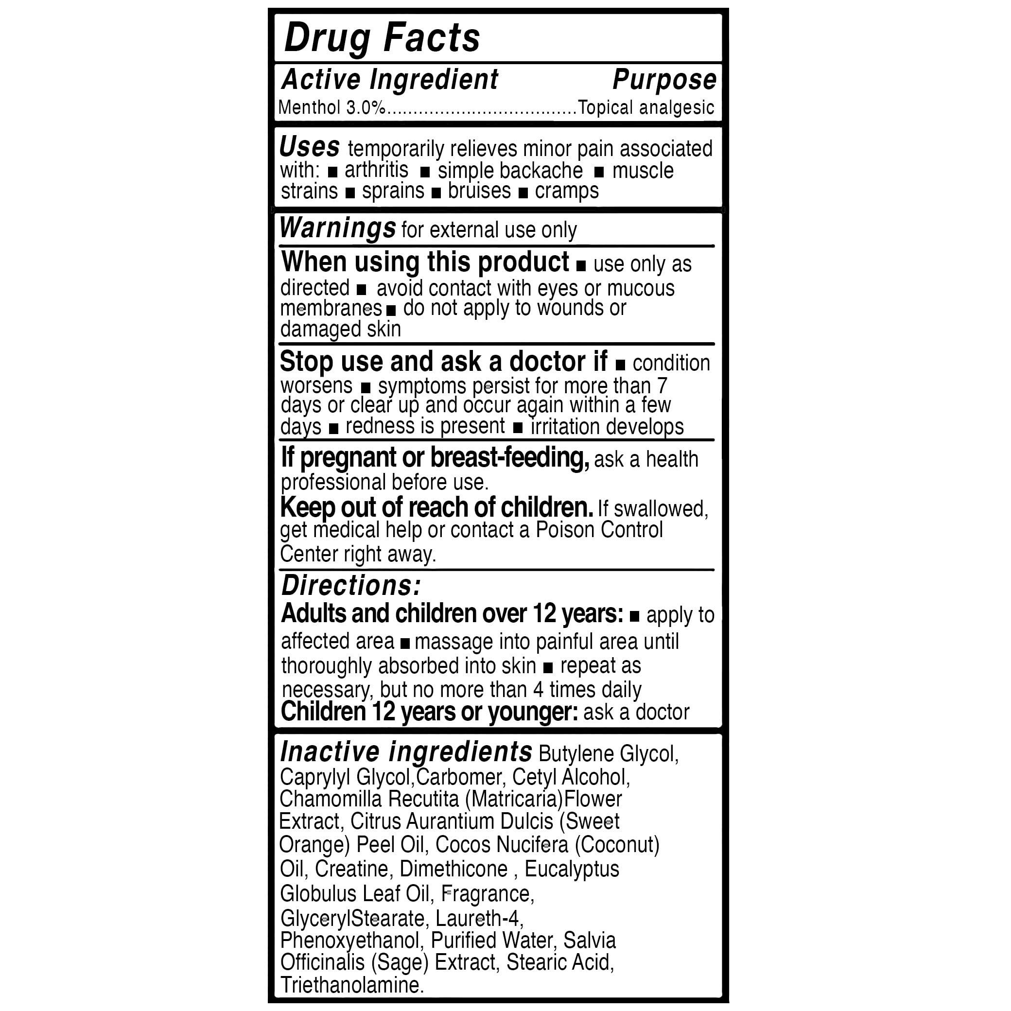 CONTROL Control Menstrual Cramp Relief Cream 3 oz Tube