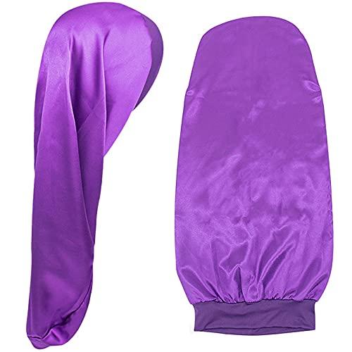 Lnrueg Lnrueg Sleep Cap Long Stain Breathable Elastic Stretchy Unisex Sleeping Head Cover Hair Loss Hat Turban Headwraps Head Covering Headscarfs