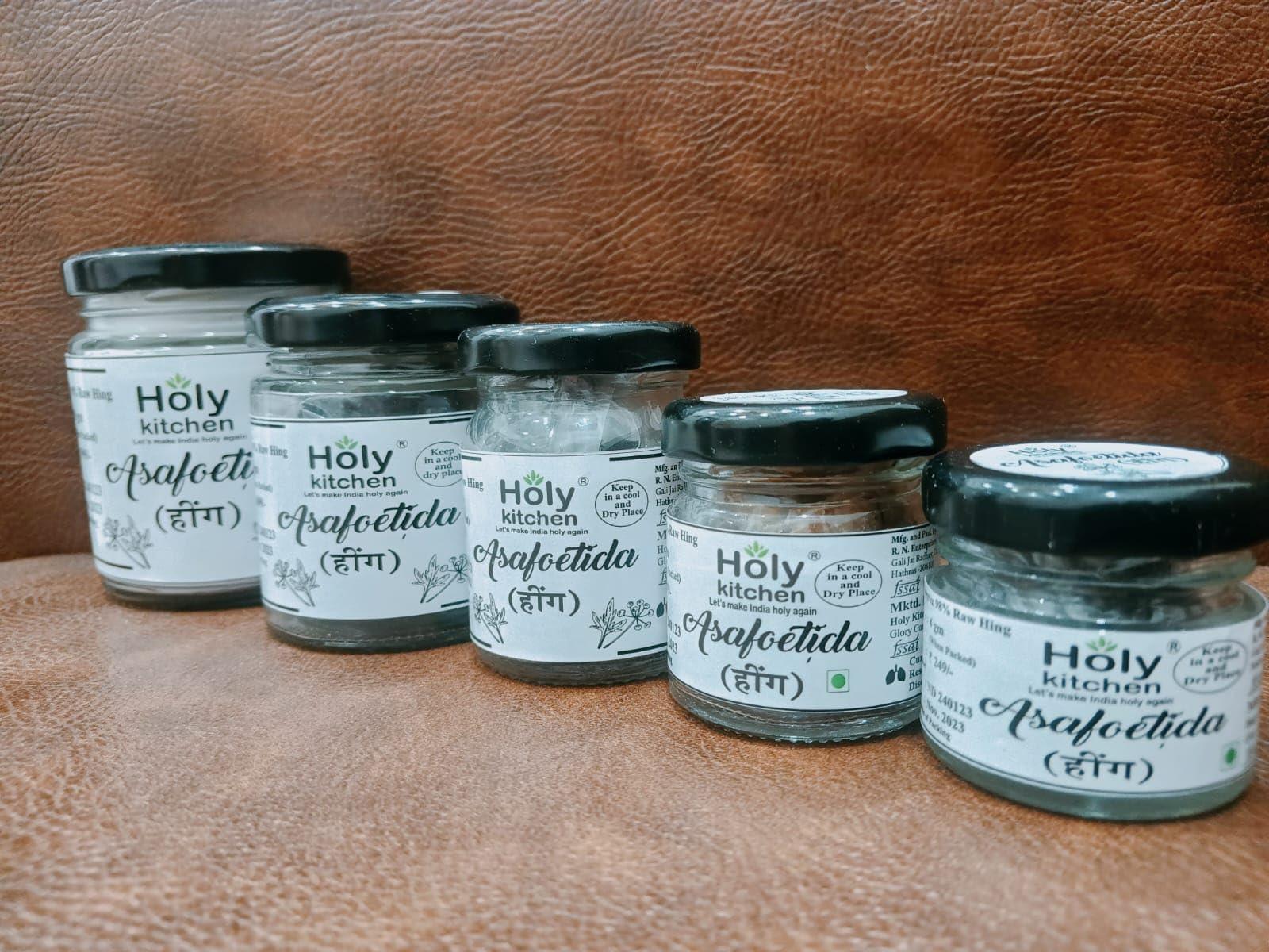 Holykitchen Holykitchen Hathras Premium Hing(Asafoetida)100% Natural(98% Pure Hing + Moisture+Organic Content) 10Gm With Free Compliments Product - Asafoetida, Whole