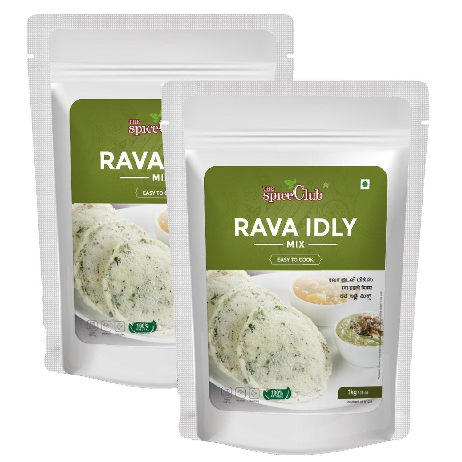 The Spice Club The Spice Club Rava Idly Mix 1KG - Pack of 2 ( 100% Natural, No Preservatives, No Artificial Ingredients)