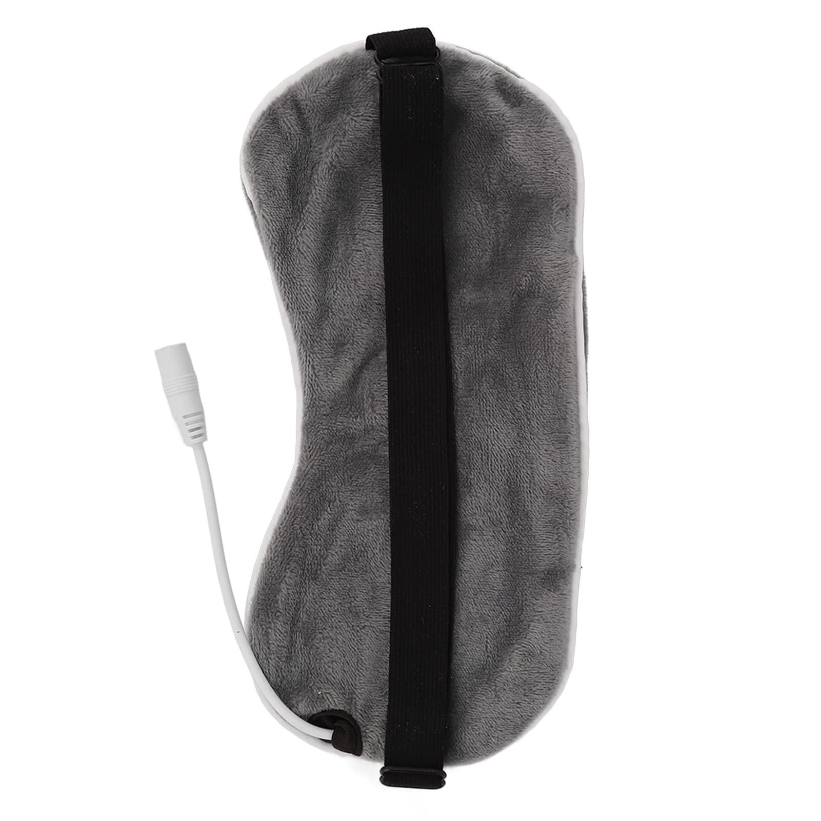 DUHJ Heating Blindfold, Electric Nourish Eyes 5 Gear USB Blindfold Blackout for Sleeping for Teachers (Gray)