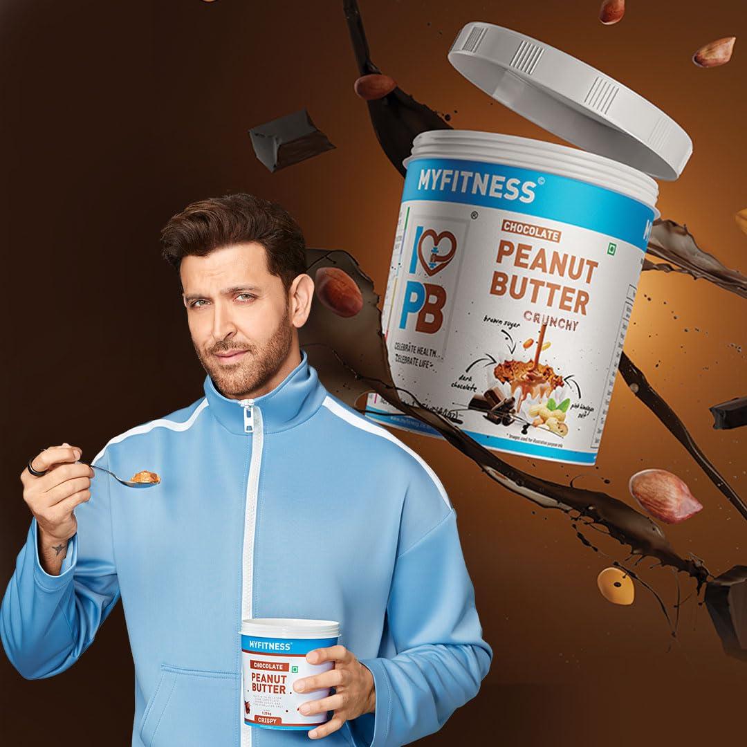 MYFITNESS MYFITNESS Chocolate Peanut Butter Crunchy 1250g & MYFITNESS Chocolate Peanut Butter Smooth 510g | 26g Protein
