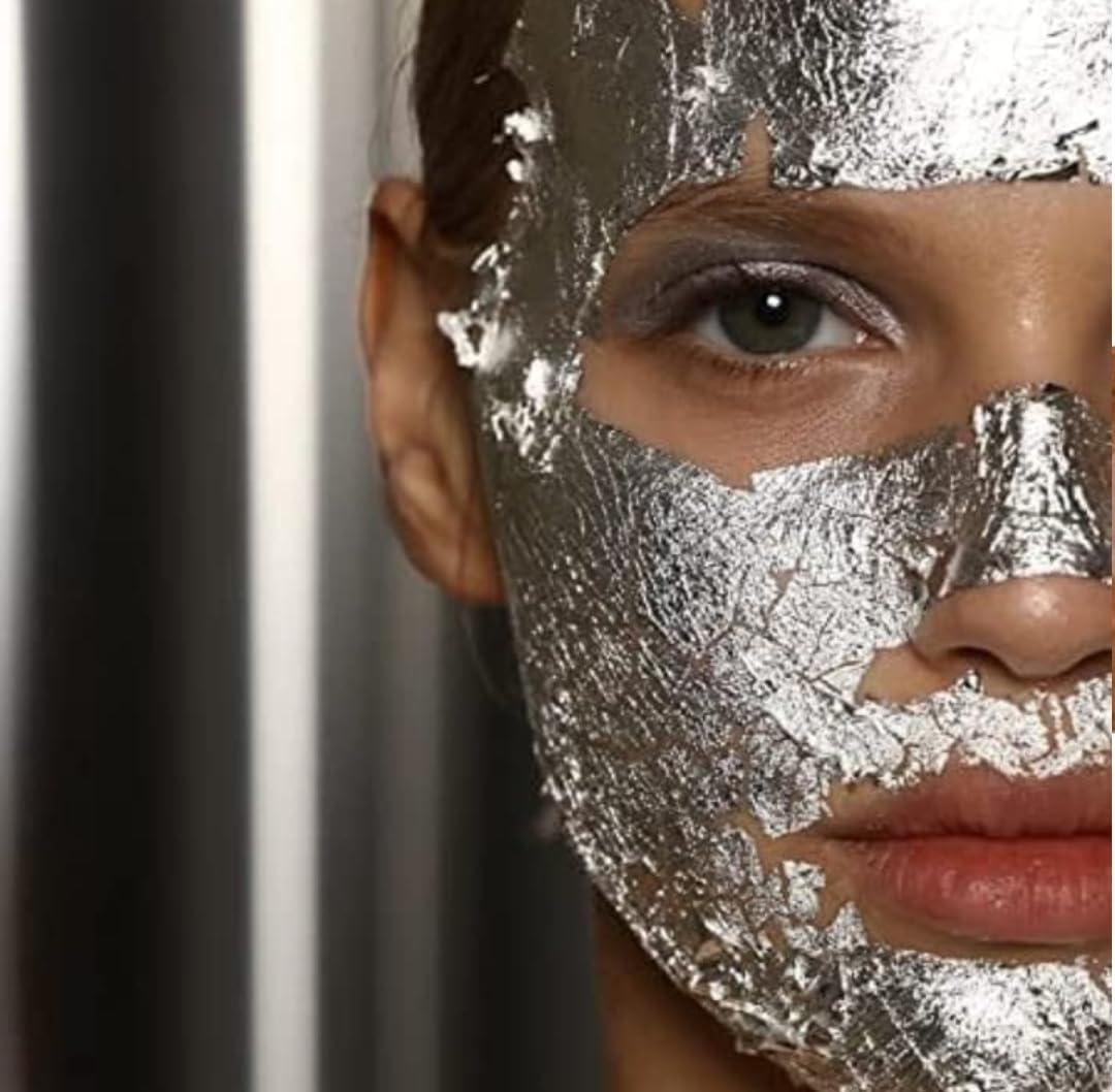 FGLC SGLS Gold Leaf Silver FOILS Leaves Vark VARAKH for India. Sweets Cakes ICE Creams PAN SERUMS AYURVEDIC Medicine Jain Temple (100)