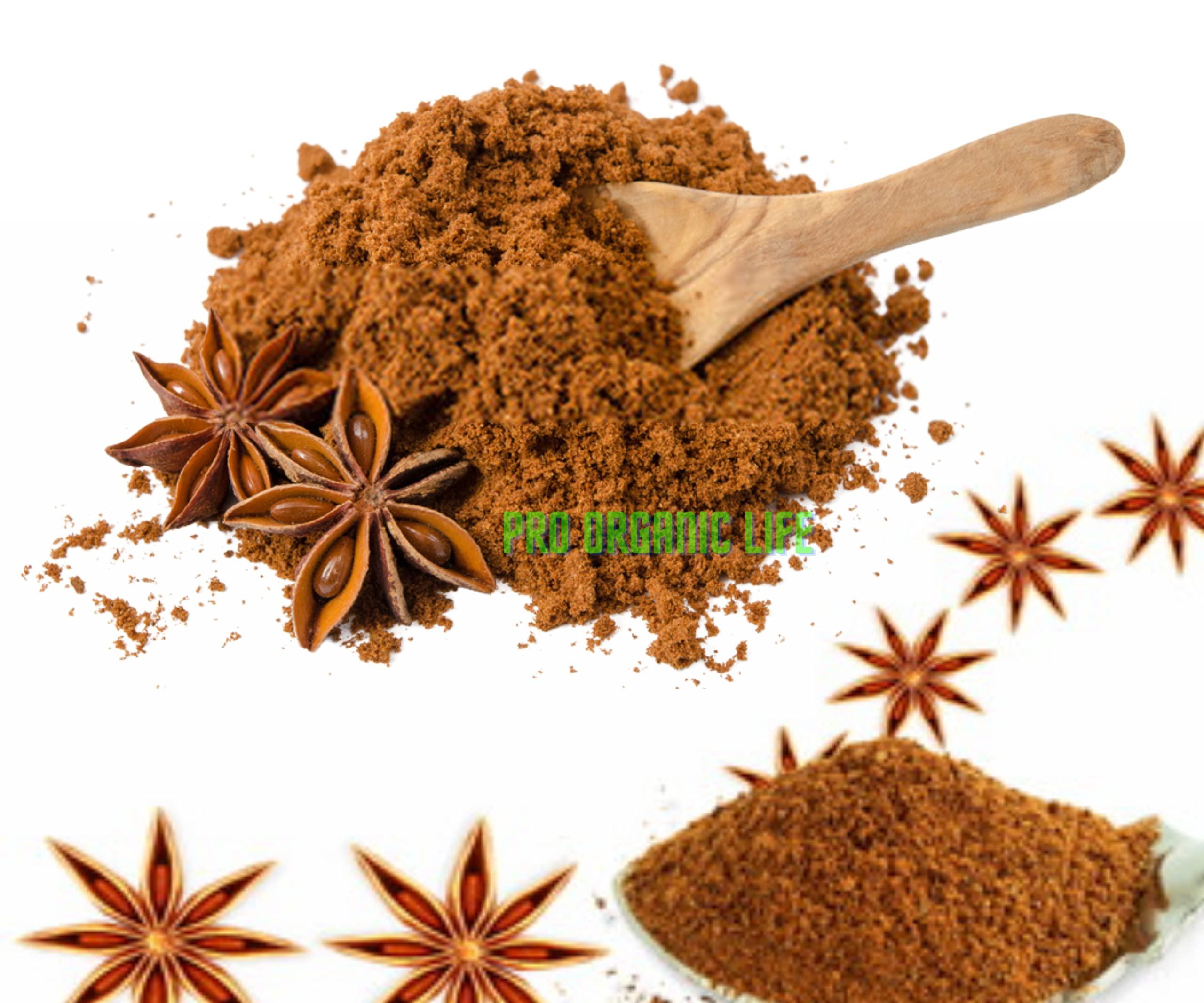 PRO ORGANIC LIFE Pro Organic Life dried whole star anise powder spice Indian spices star herb powder 200 grm