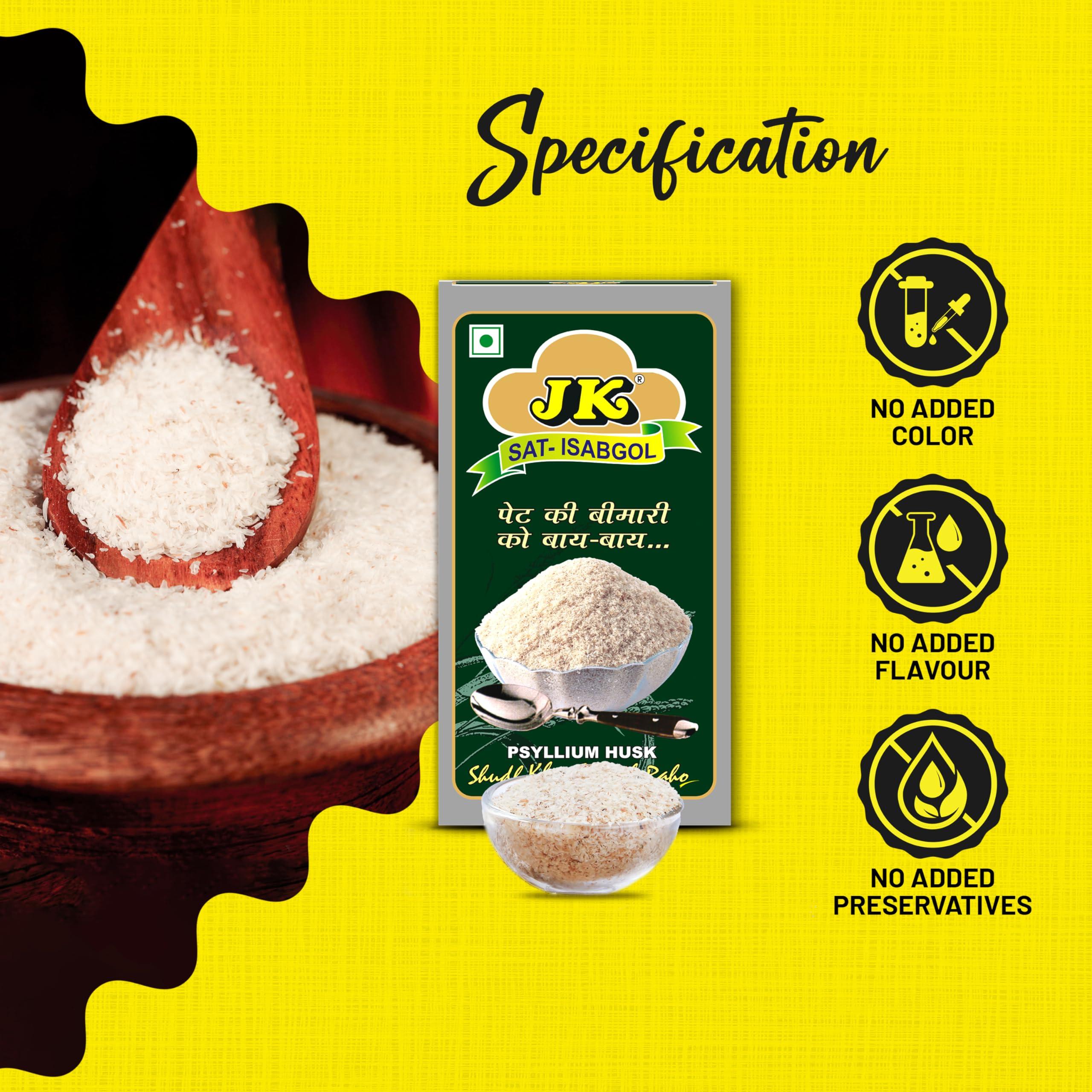 JK JK Isabgol, 100g | Bhusi | Psyllium Husk | Relief from Digestion Issues (Pack of 4)