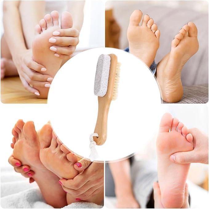 Being One Pumice Stone for Feet with Handle - Corn and Callus Remover, Exfoliator & Scrubber for Dead + Dry Skin on Feet and Pumice Stone for Hands - Corn Removers for Feet (M, 3)