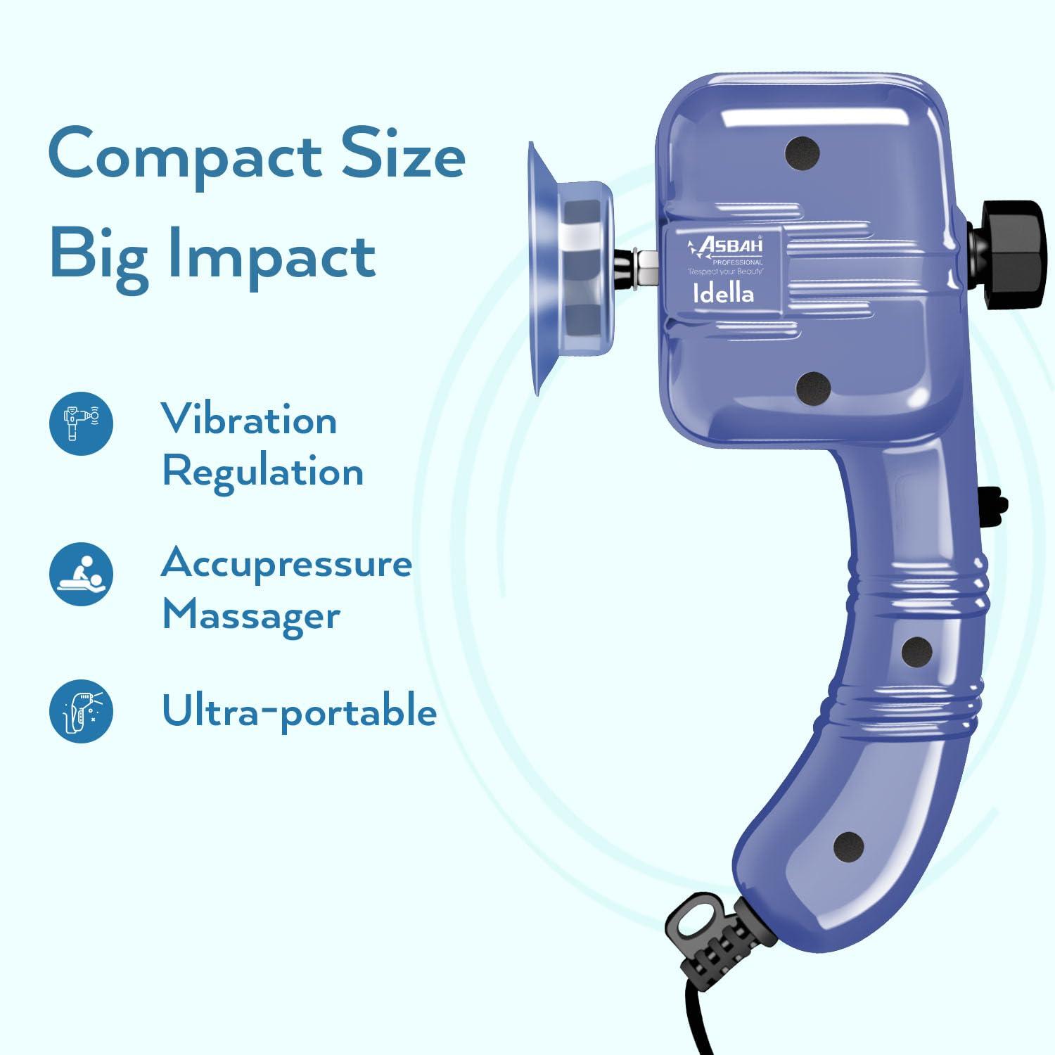 ASBAH ASBAH Professional Idella Massager Machine for Full Body Pain Relief | Electric Massager with 5 Interchangeable | Deep Tissue Percussion for Cervical Pain | Portable and Handheld Massager