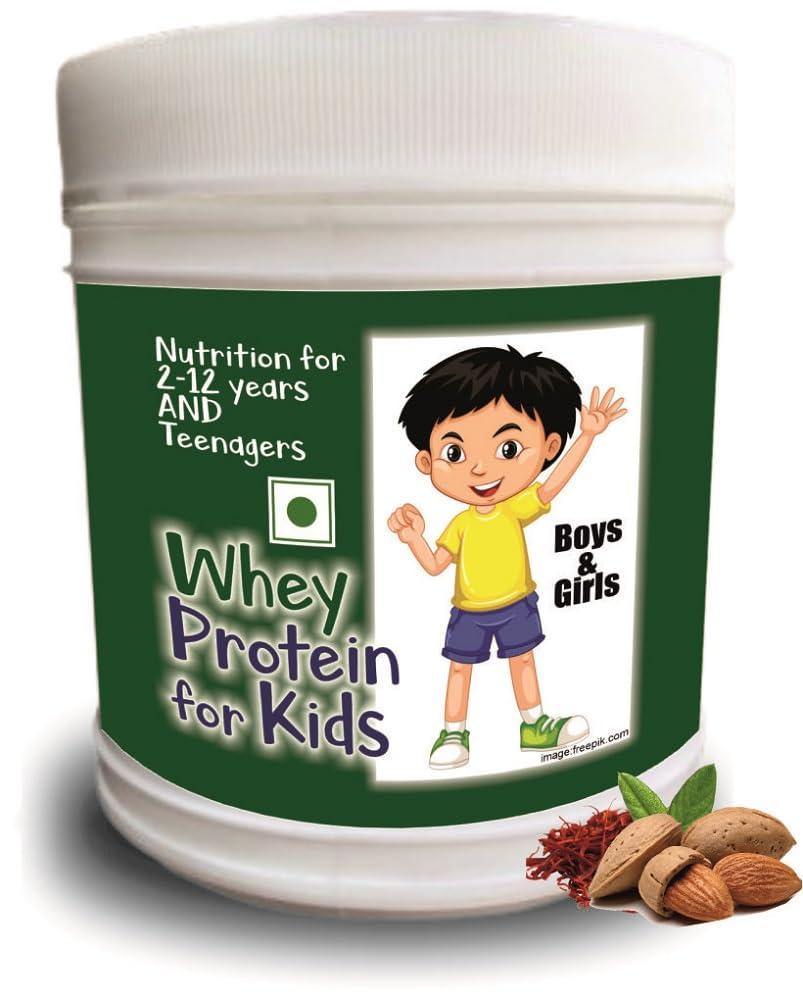 DEVELO Develo Whey Protein Powder for Little Kids, 2-12 years, Adolescent Children & Teenager Boys & Girls - 500g kesar Badam Flavour