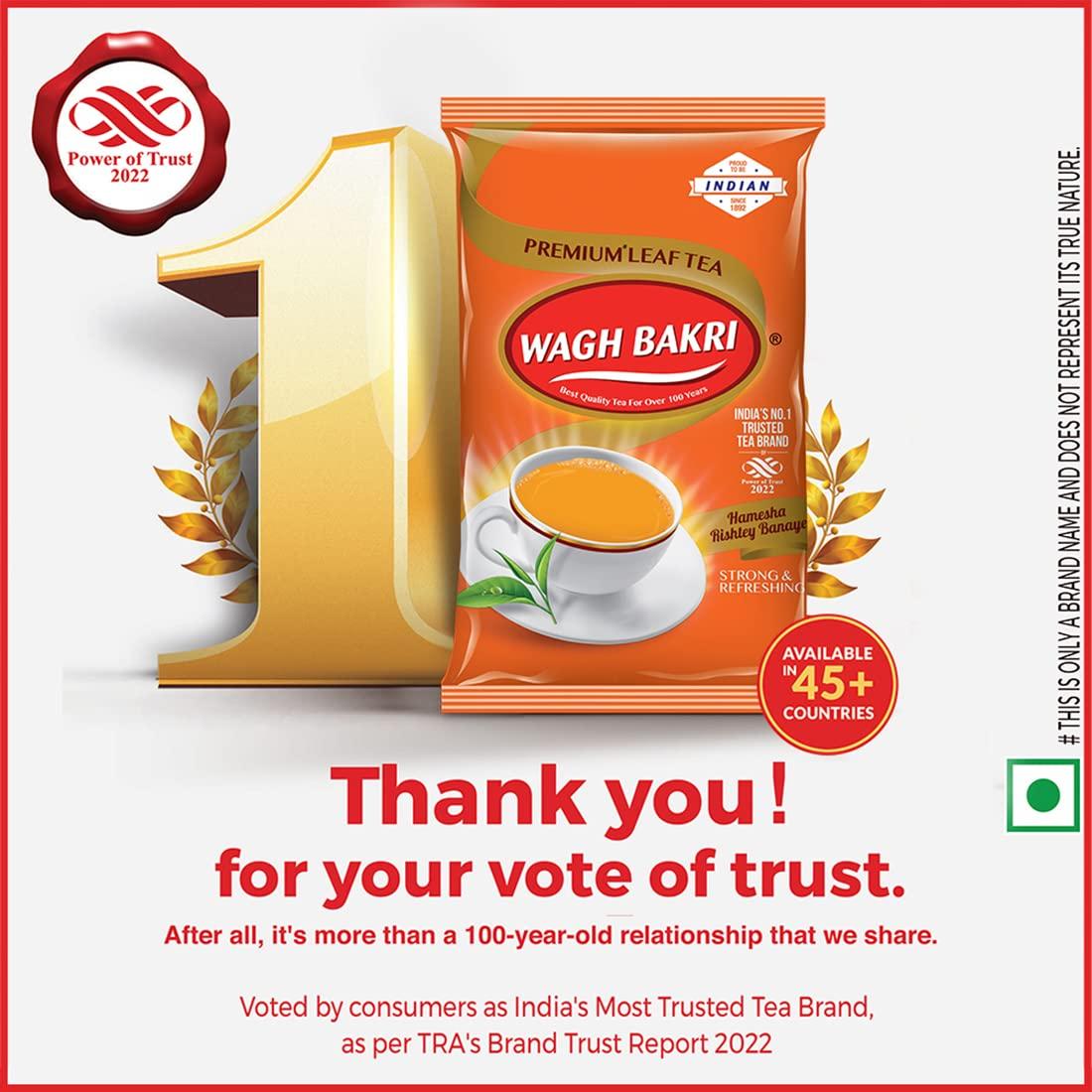 Wagh Bakri Wagh Bakri Premium Leaf Tea Carton Pack, 500g & Wagh Bakri Leaf Tea Poly Pack, 500g