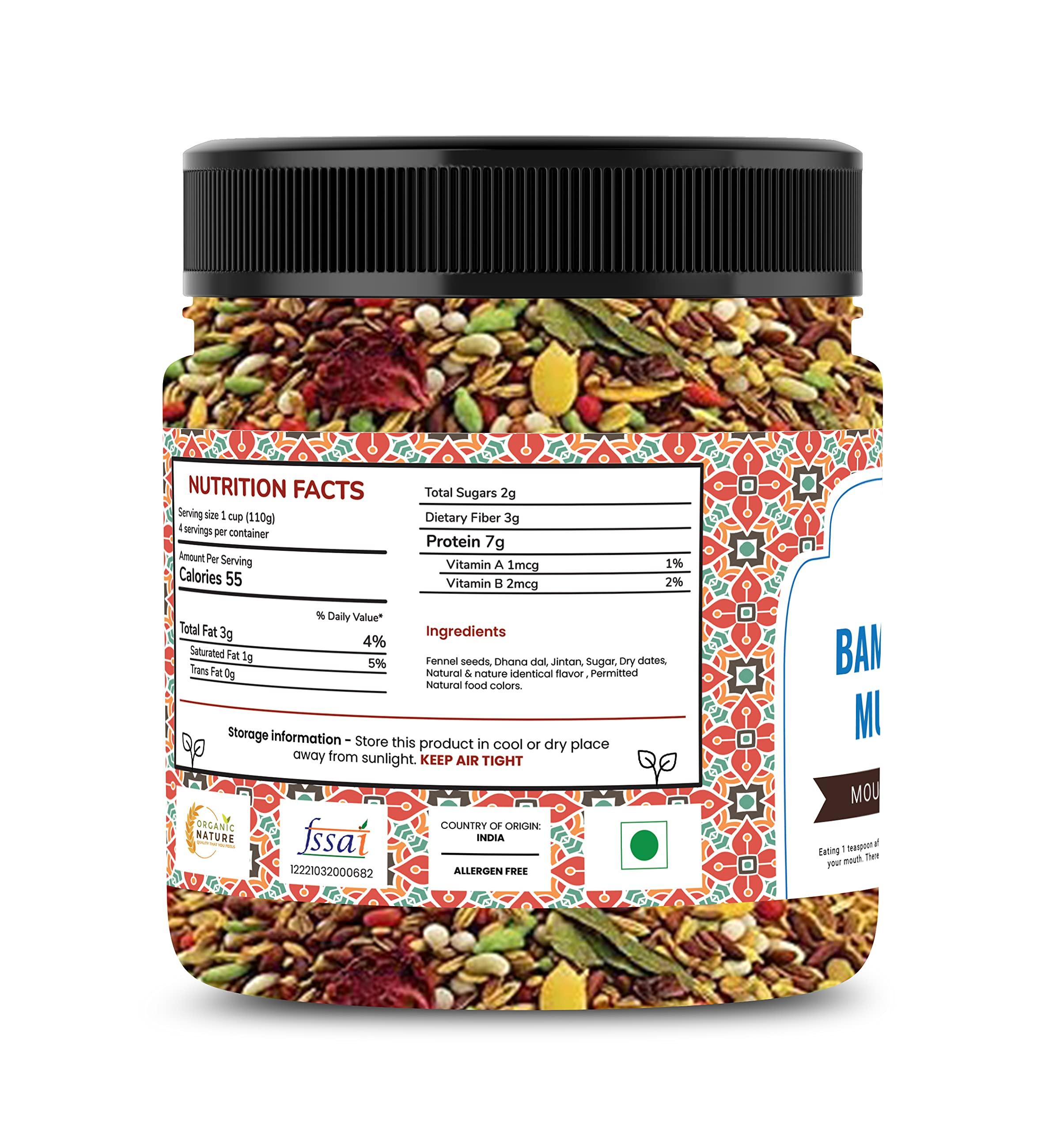 ORGANIC NATURE Organic Nature Homemade Bambaiya Mukhwas Mouth Freshener (Jar Pack) (900 Grams (Pack of 3 of 300 Grams))