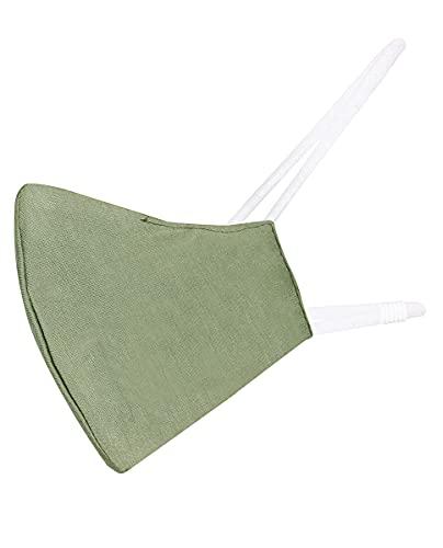 Silk Route InEssence Mermaid Grey Hijab Friendly Plain Toggle Cloth Mask With Filter Slot and 1 Filter Inserted