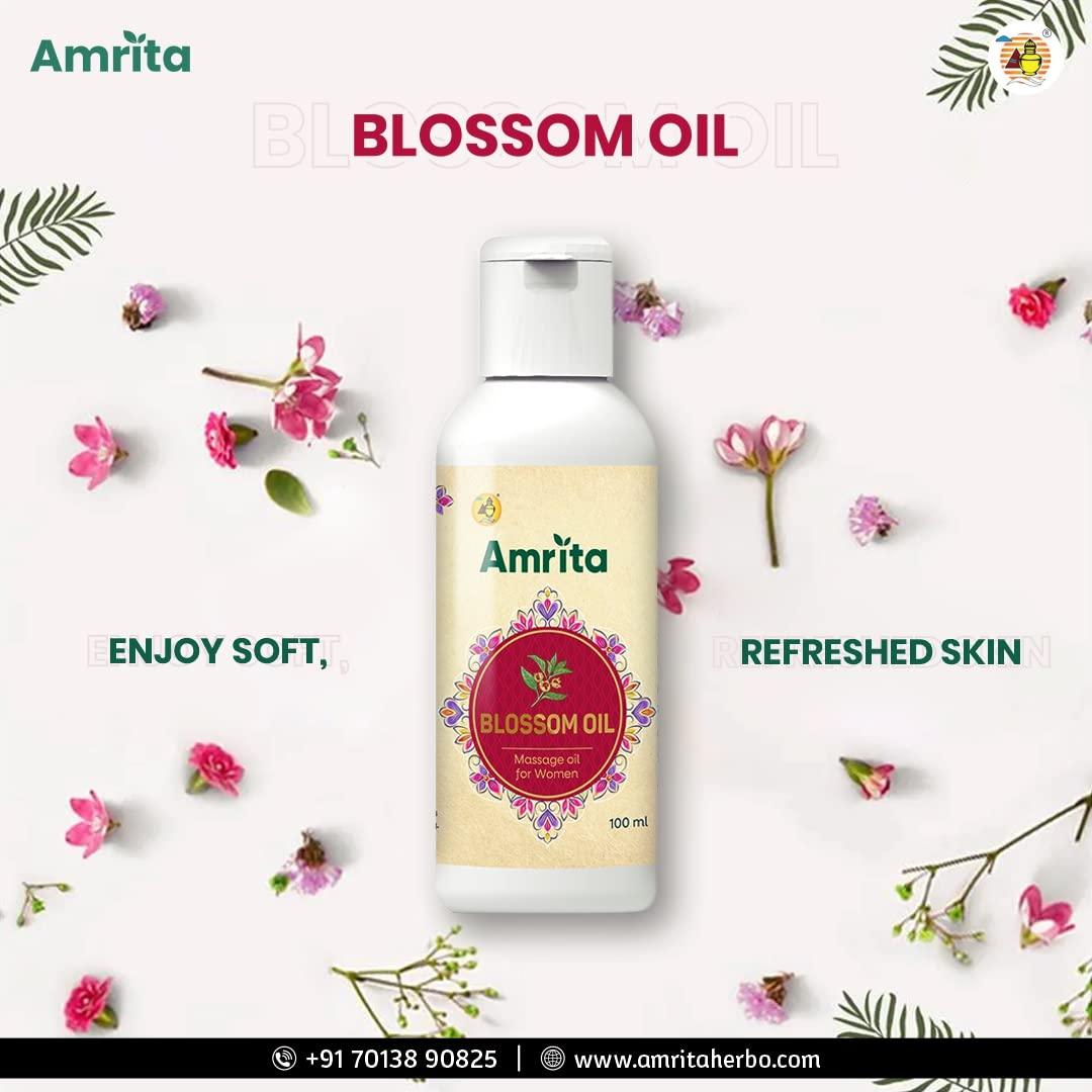 Amrita Amrita Blossom Oil | 100 ml | Massage Oil for Women | Relaxes Muscles & Improves Blood Circulation | Improves Skin Appearence