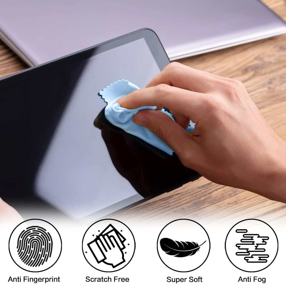 Kumbhar Traders KT Microfiber Lens Cleaning Cloths | Pack of 15 | Size- 7 x 6 Inches | Specs Microfiber Cloth | Microfiber Lens Cleaning Cloth for Laptop Cleaner, Spectacles, Sunglasses, Mobile & More | Blue