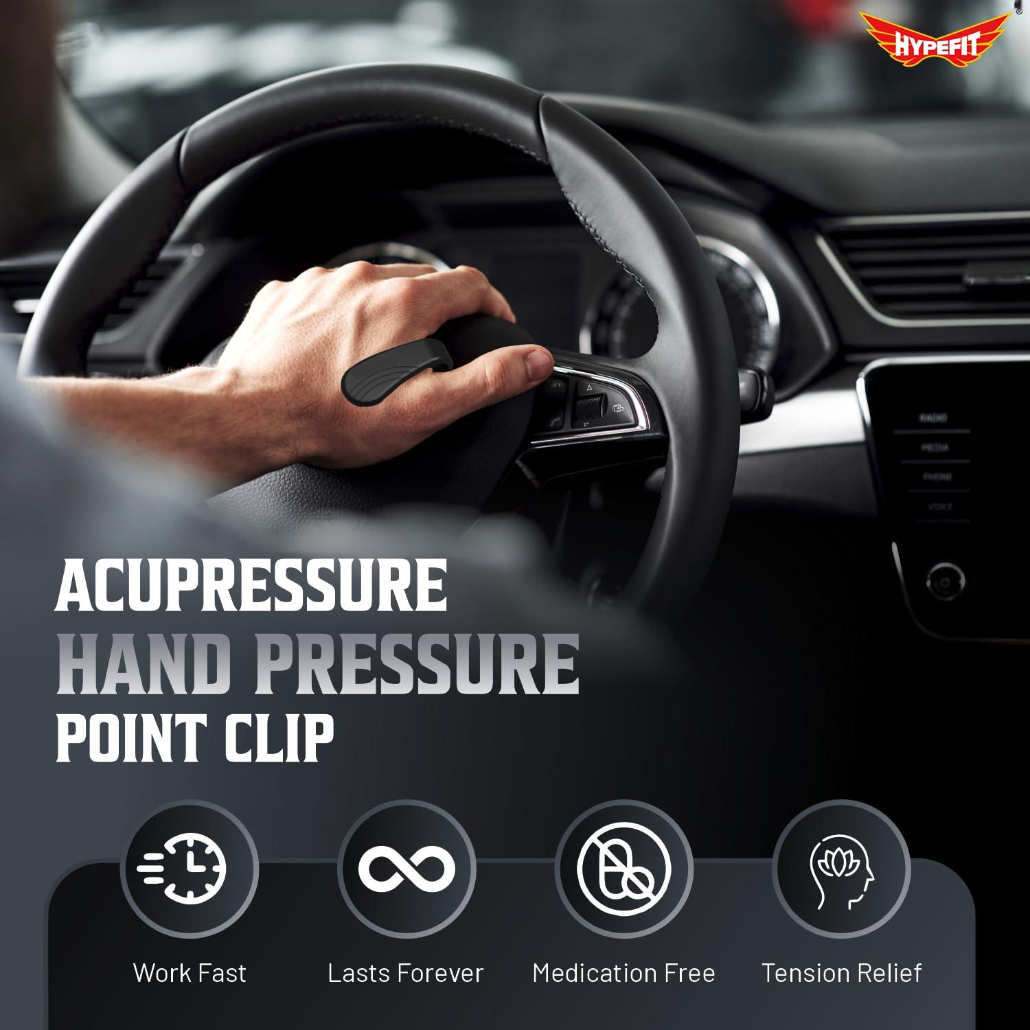 HYPEFIT Hypefit Acupressure Clip for Diabetics, Sugar Control Acupressure Clip, Sugar Clip for Hand, Li4 Acupressure Point Clip (Pack of 2)