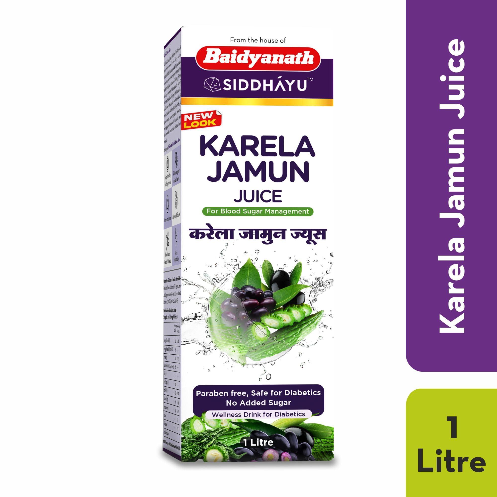 Baidyanath Baidyanath Asli Ayurved Karela Jamun Juice Paraben Free With No Added Sugar, 1 Liter