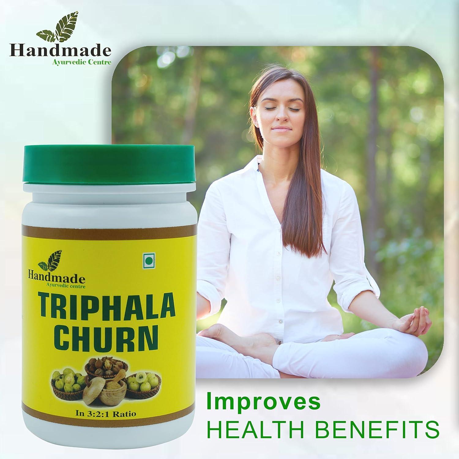 HANDMADE AYURVEDIC CENTRE Handmade Ayurvedic Centre Triphala Churna 400g | 1:2:3 Ratio Powder of Harad, Baheda & Amla. Pack of 200g x 2 ()