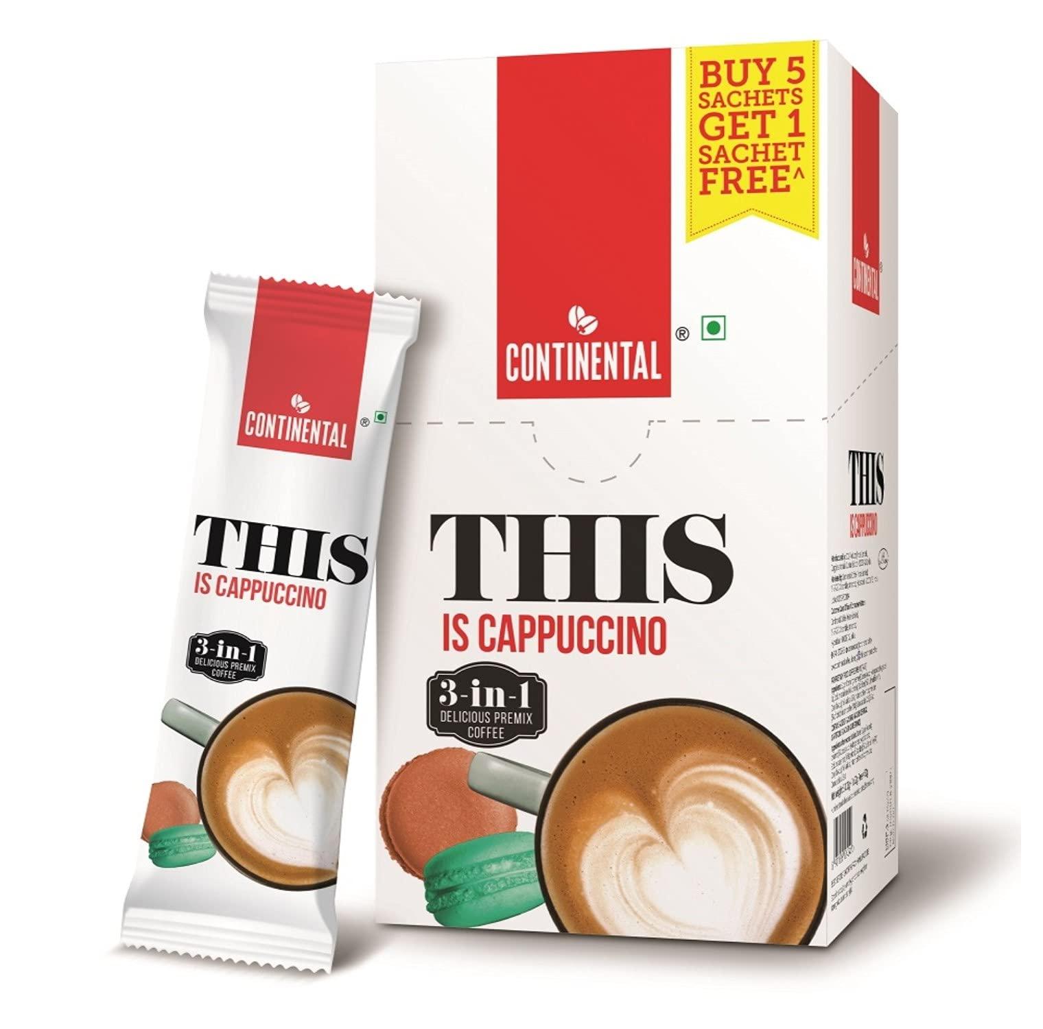 Continental This Continental This Suction Mug | Spill-Proof | Travel Friendly | Free Cappuccino (Box of 6 Sachets)