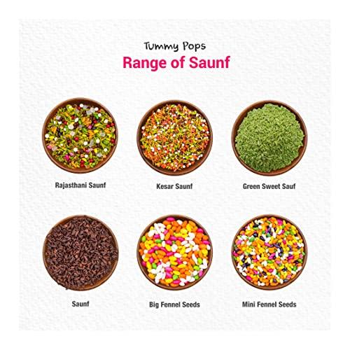Tummy Pops Tummy Pops Green Sweet Meethi Saunf-950 Grams Pouch After Meal Digestives Mukhwas,Premium Handmade Sweet Mouth Fresheners,Sweet Mukhwas,Saunf Big Churi Sweet Sauf Hygienically Prepared & Packed