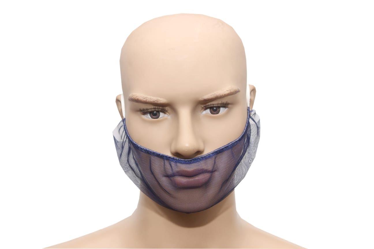 SubaA SuBaA Premium Washable Hairnet Beard Cover - Breathable Fabric, Lightweight - 50 pcs - Ideal for Food & Processing Industries, Hotels Hygiene | Reusable, Protective Beard Nets for Men