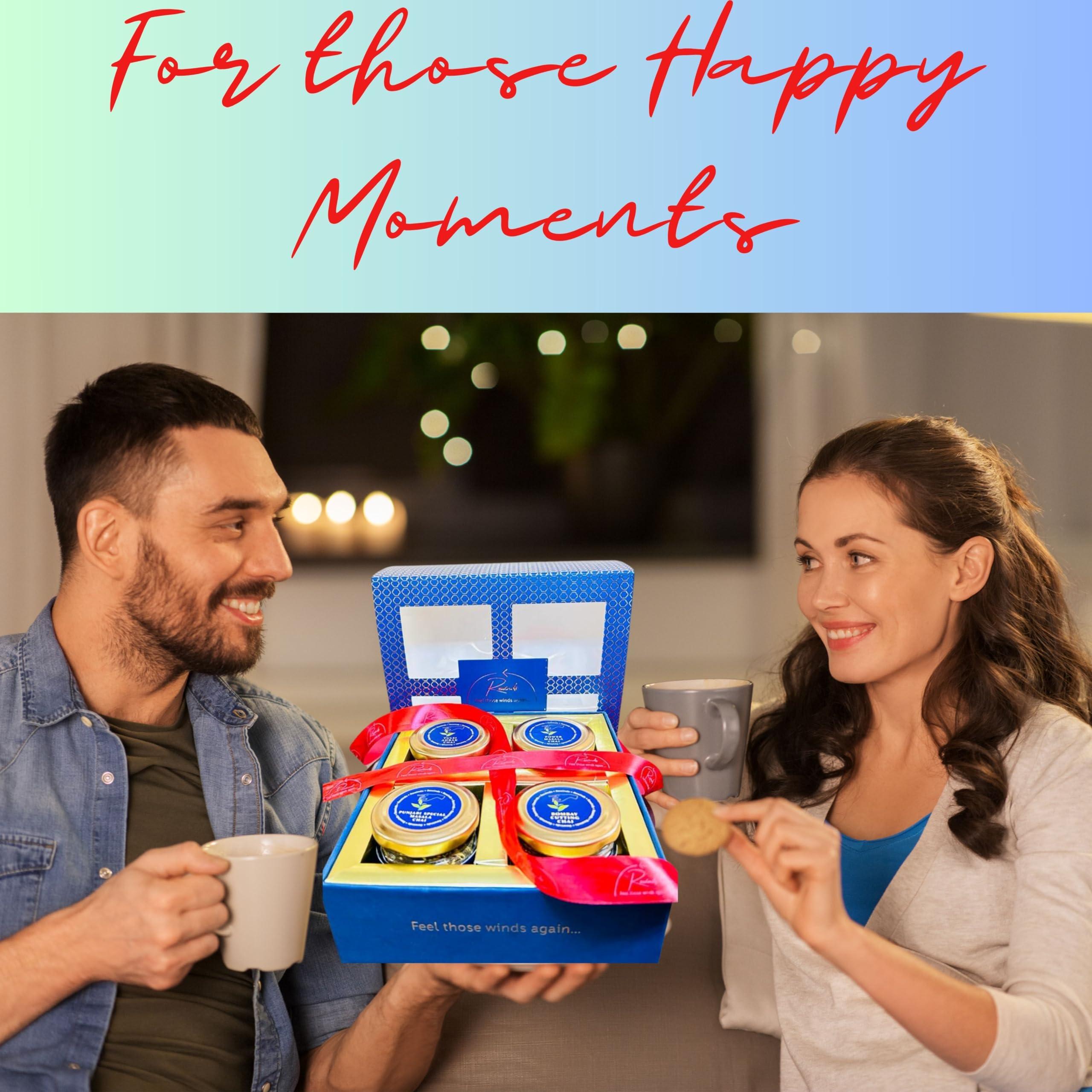Rewinds Rewinds Assorted Green Tea Gift Hamper Set of 4 Teas Chai | Immunity Booster | Healthy Heart | Headache Relief | Stress Relief | Free Jute Bag and 4 Reusable Glass Jars | Ideal Gift for Diwali, Birthday, Anniversary, Tea Lovers