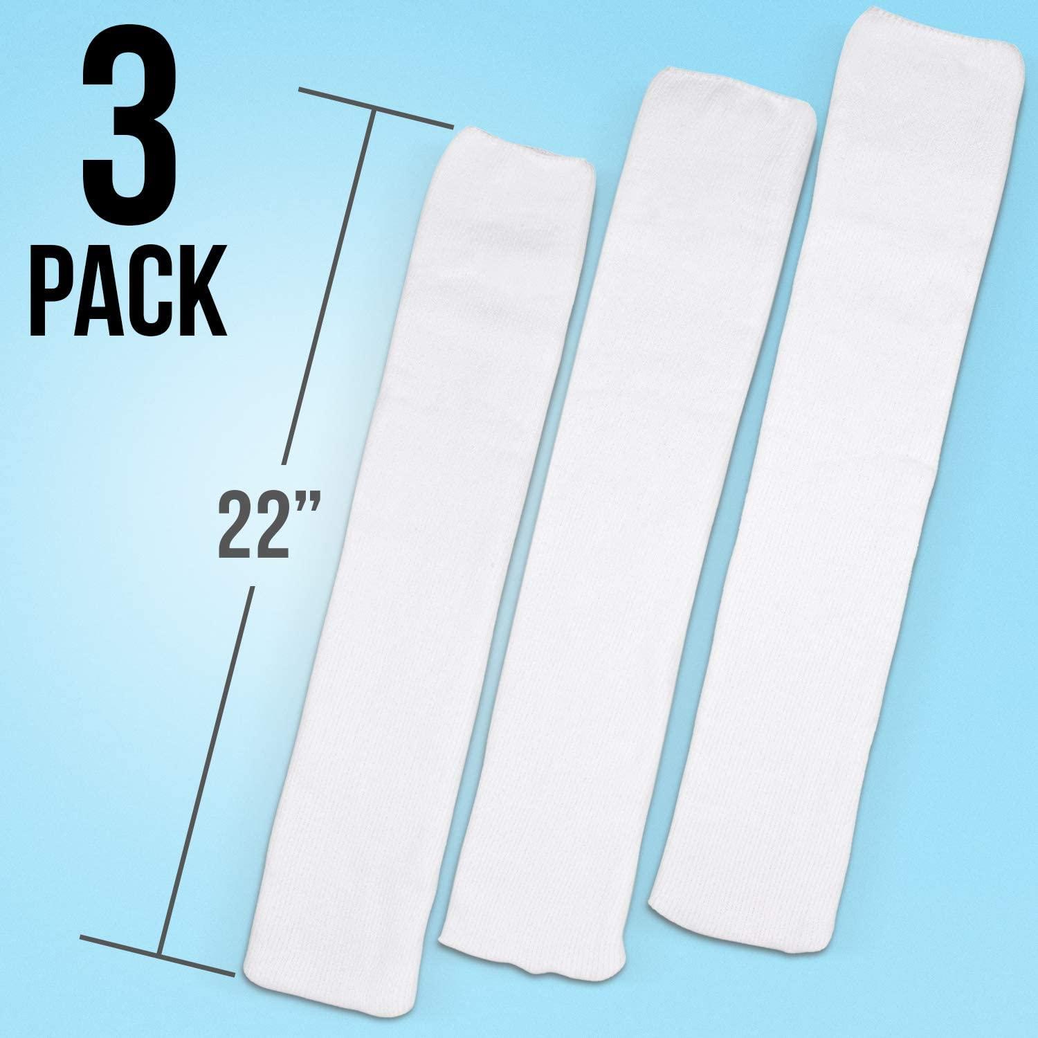 IMPRESA [3 Pack] Impresa Replacement Sock Liner for Aircast Compression Walking Boot or Walker Brace - Breathable Orthopedics Socks for Cast Boot - Walking Boot Socks for Women and Men - One Size Fits Most