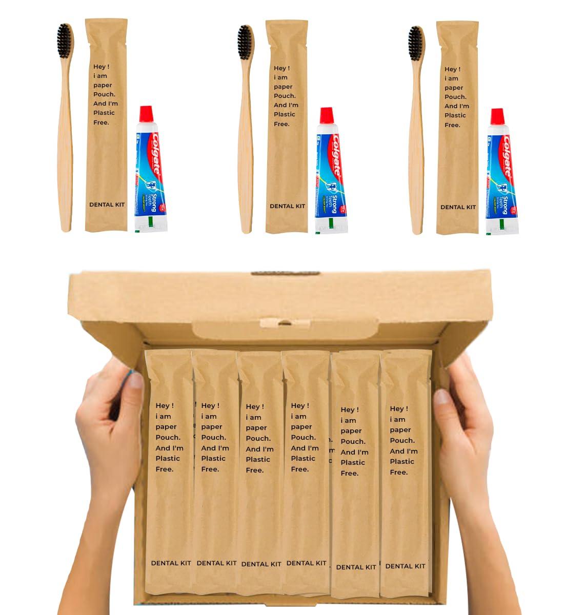 clayherbs Clayherbs Hotel Accessories,Hotel Kit,Guest Room Amenities,Marriage Guest Toiletry Kit Hospital Kit (1 Toothbrush & 1 Toothpaste 10g) Hotel Dental Kit (1 Toothbrush & 1 Toothpaste 10g (50 Set))