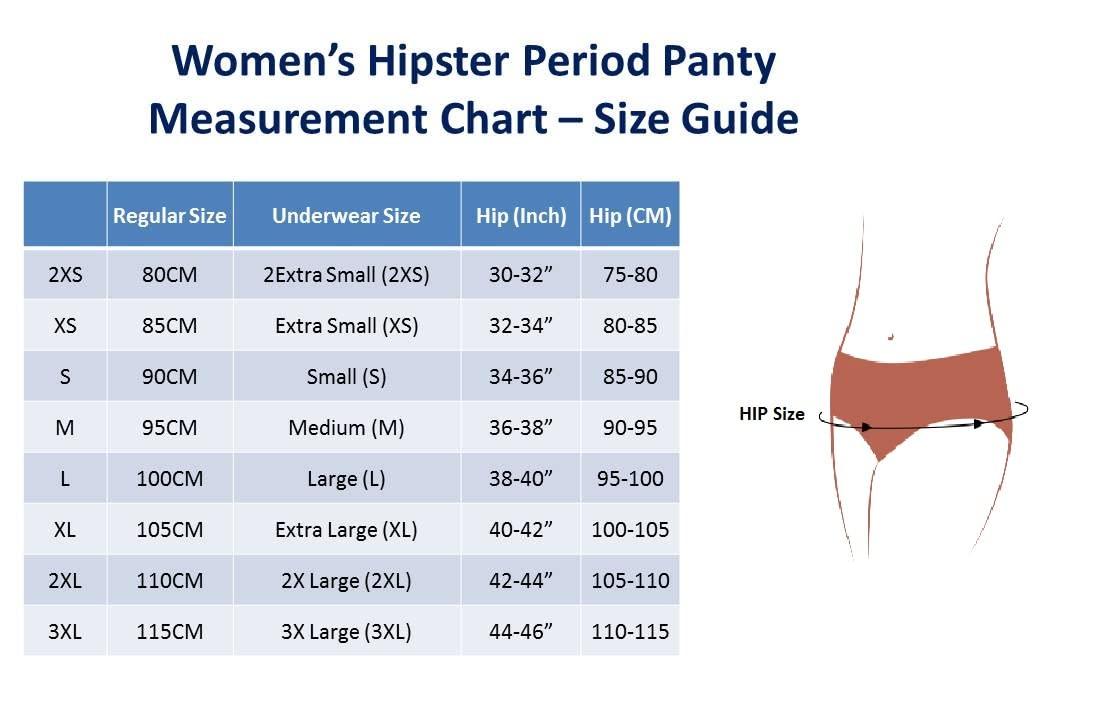 Wemyc Period Panties for Women Leak Proof, with Inbuild Pad, Reusable, Odor & Stain Free for Medium Flow I Colour Royal Blue (XL)