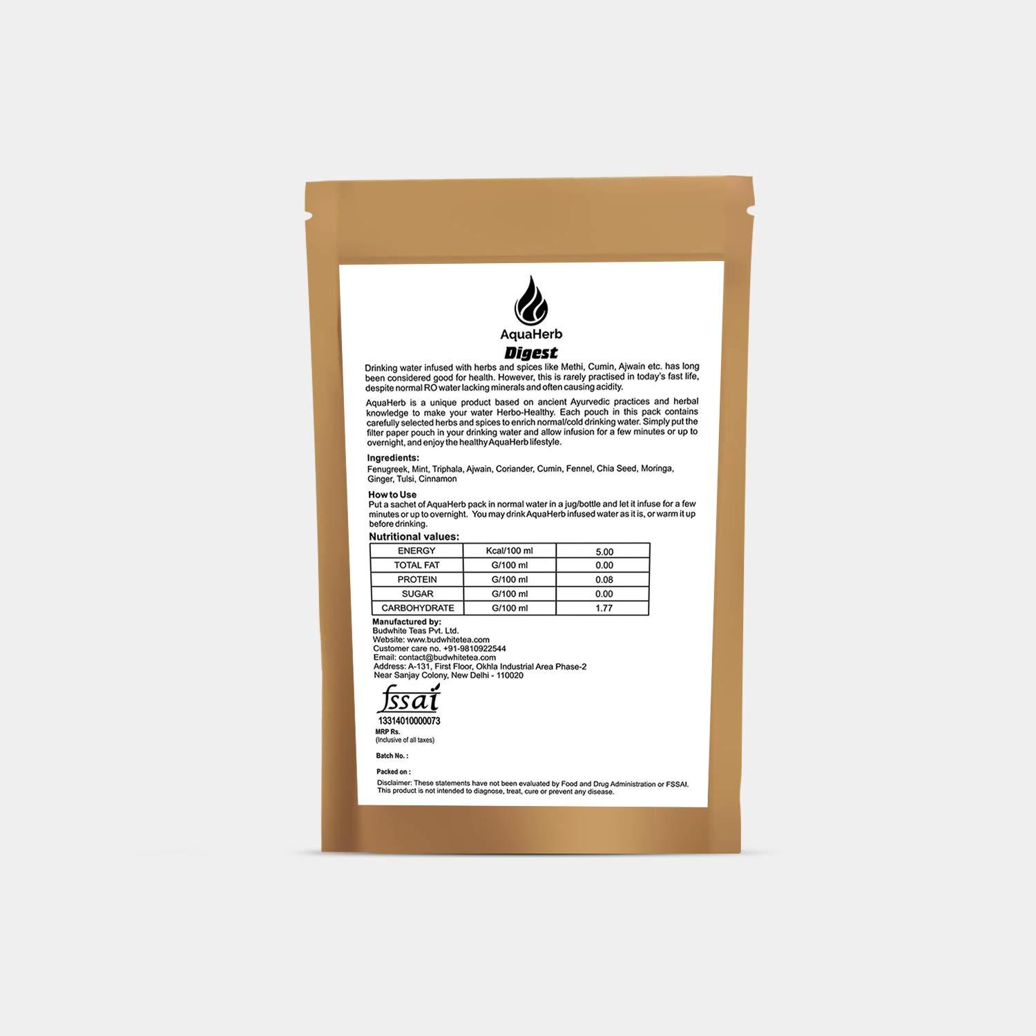 AquaHerb Aquaherb Wellness Tea Healthy Drink for Digestion, Detoxification & with Blend of 12 Herbs/Spices