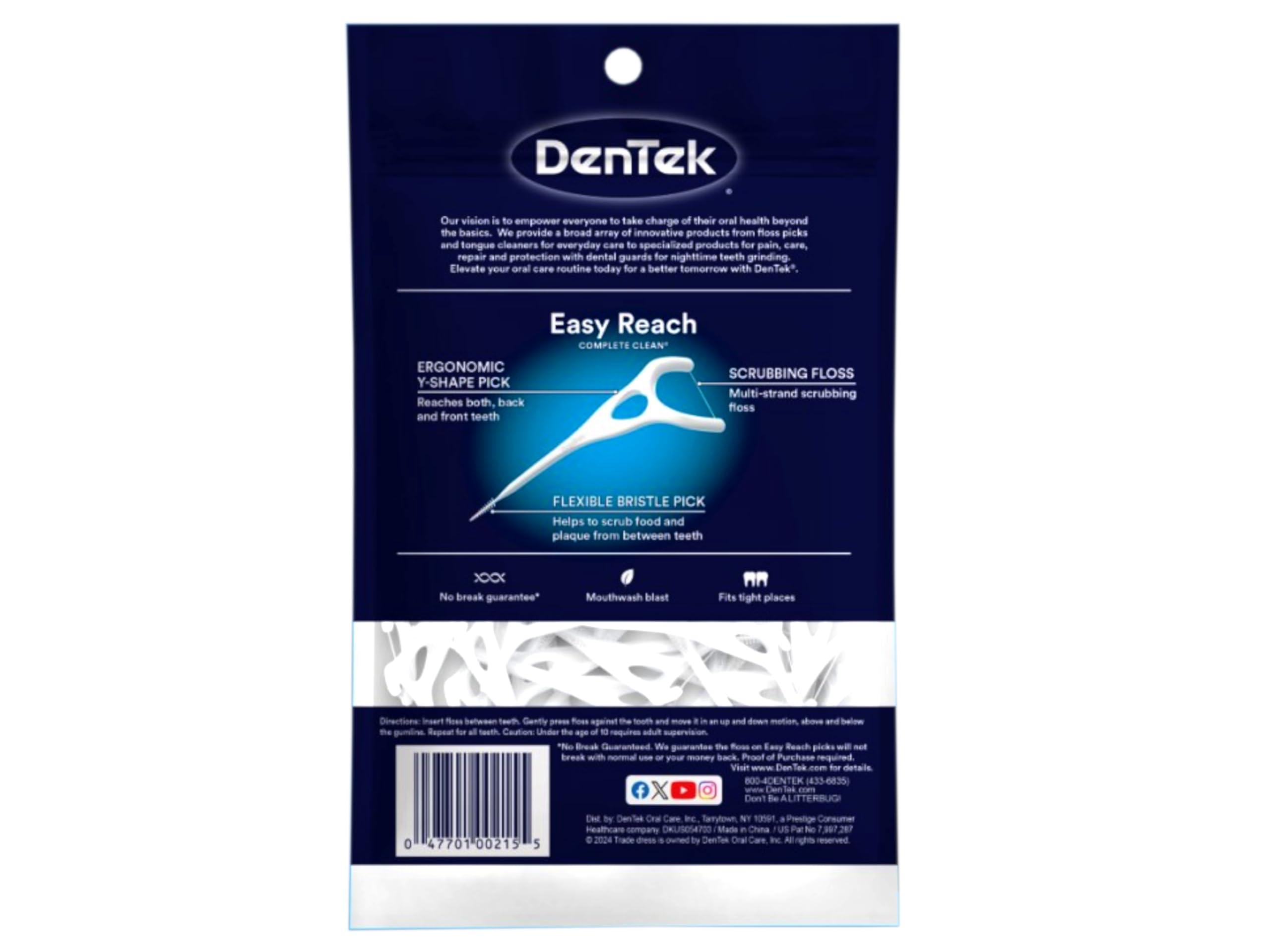 DenTek Dentek Floss Picks Complete Clean Back Teeth 75 Count (3 Pack)