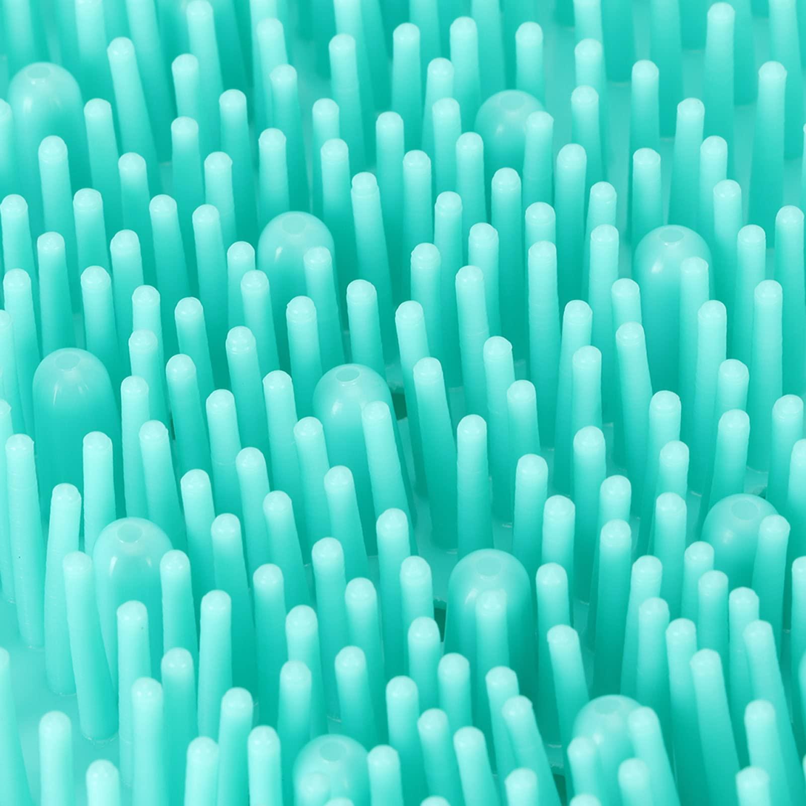 Kufoo Shower Foot Scrubber, Silicone Feet Cleaner Fruit Shape Anti Slip for Bathroom (Green)