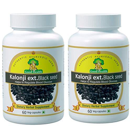 Sushrut Ayurved Industries Sushrut Ayurved Industries - Kalonji Black Seed Extracts (500mg X 60 Veg Capsules) - Dietary Herbal Supplement (Pack of 2)