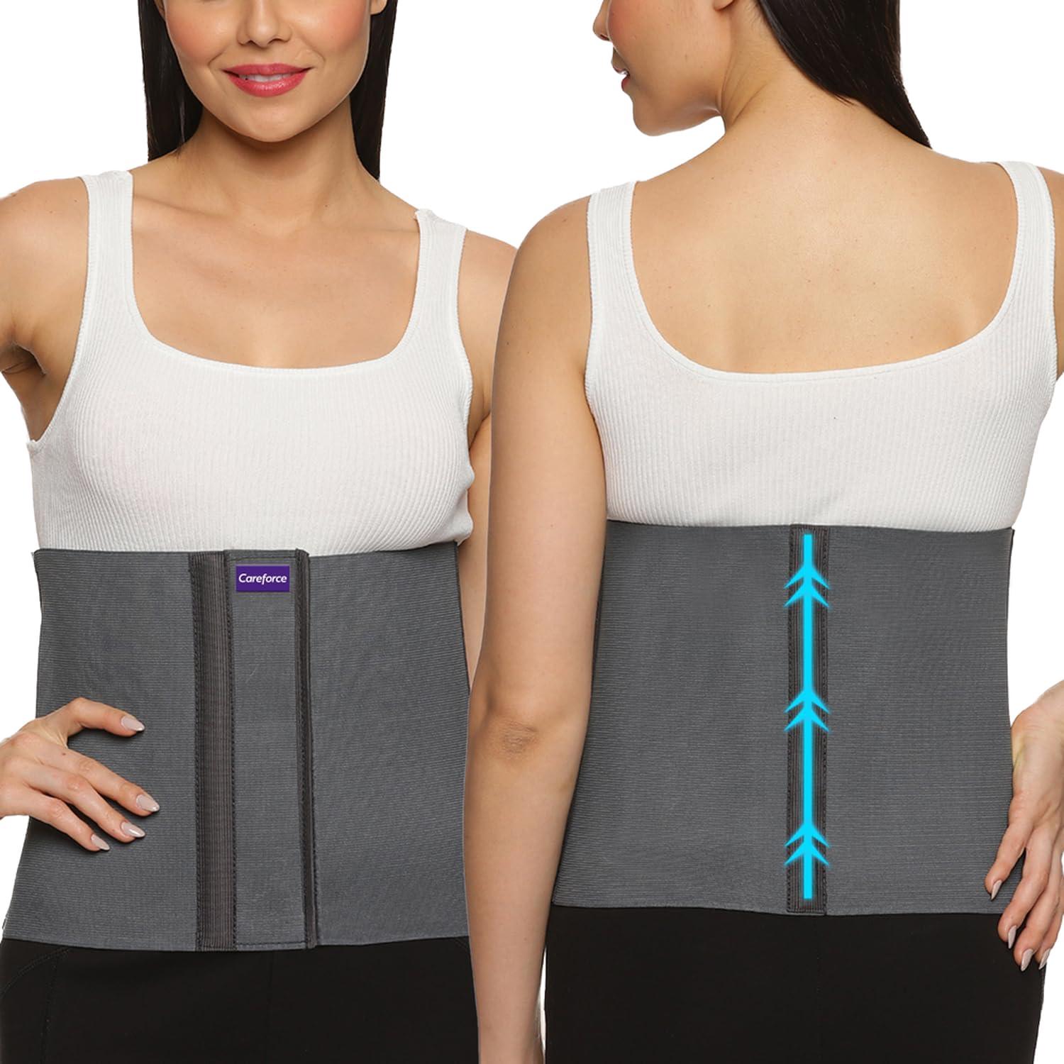 Careforce - The Force Behind Your Health Careforce Abdominal Belt After Delivery Belt for Women Tummy Maternity Belt Postpartum Belt After Delivery C Section Post Pregnancy Belt for Tummy Reduction Belly Fat Belt for Women & Men -Grey -S