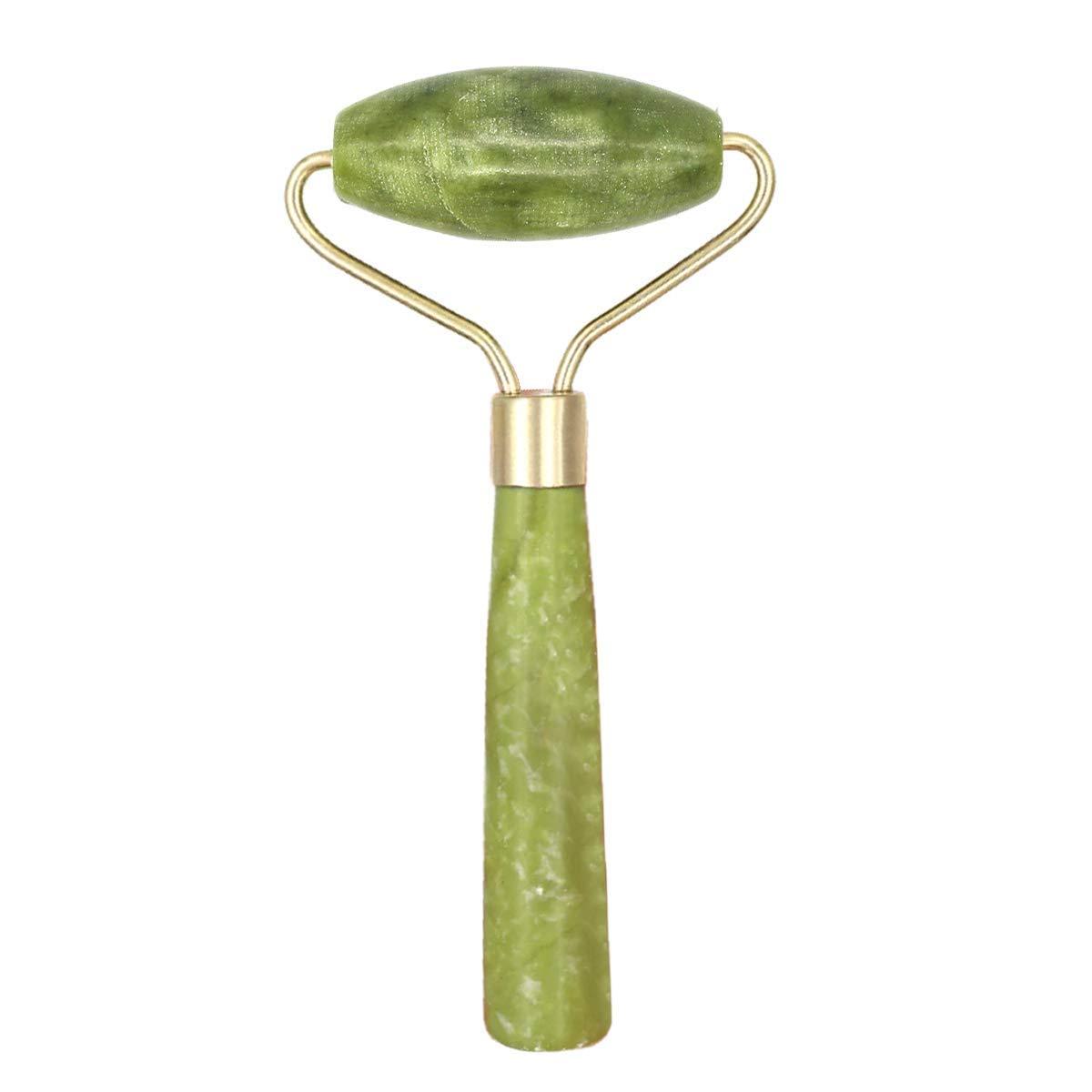 Ladista Ladista LDJR-1 Natural Real Jade Roller Facial Skin Massager Stone Face Neck For Toning, Firming, Serum Application and Massage (1Pc)