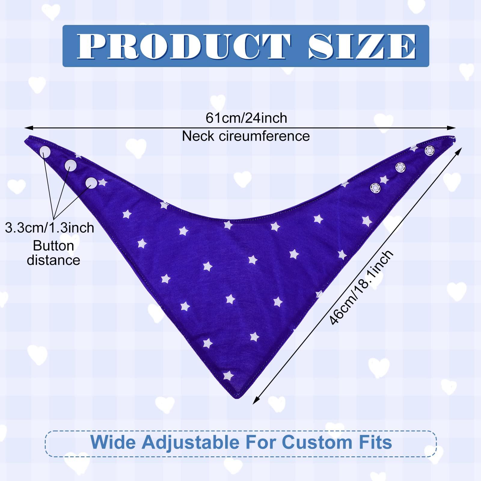 Janmercy 5 Pack Adult Drool Bandana Bibs Soft Large Absorbent Bibs Set for Special Needs Waterproof, Kids 4+ Years, Teens, Men Women (Gray, Black, Blue, Light Blue, White, Cute Pattern)