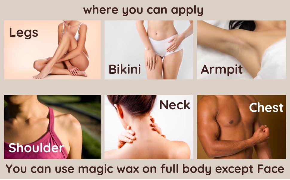 ARUHIU ARUHIU WAX POWDER FOR WOMEN HAIR REMOVAL - WAX POWDER - 5 MIN PAINLESS HERBAL POWDER Wax Wax (100 g) WITH 1 APPLICATOR BRUSH